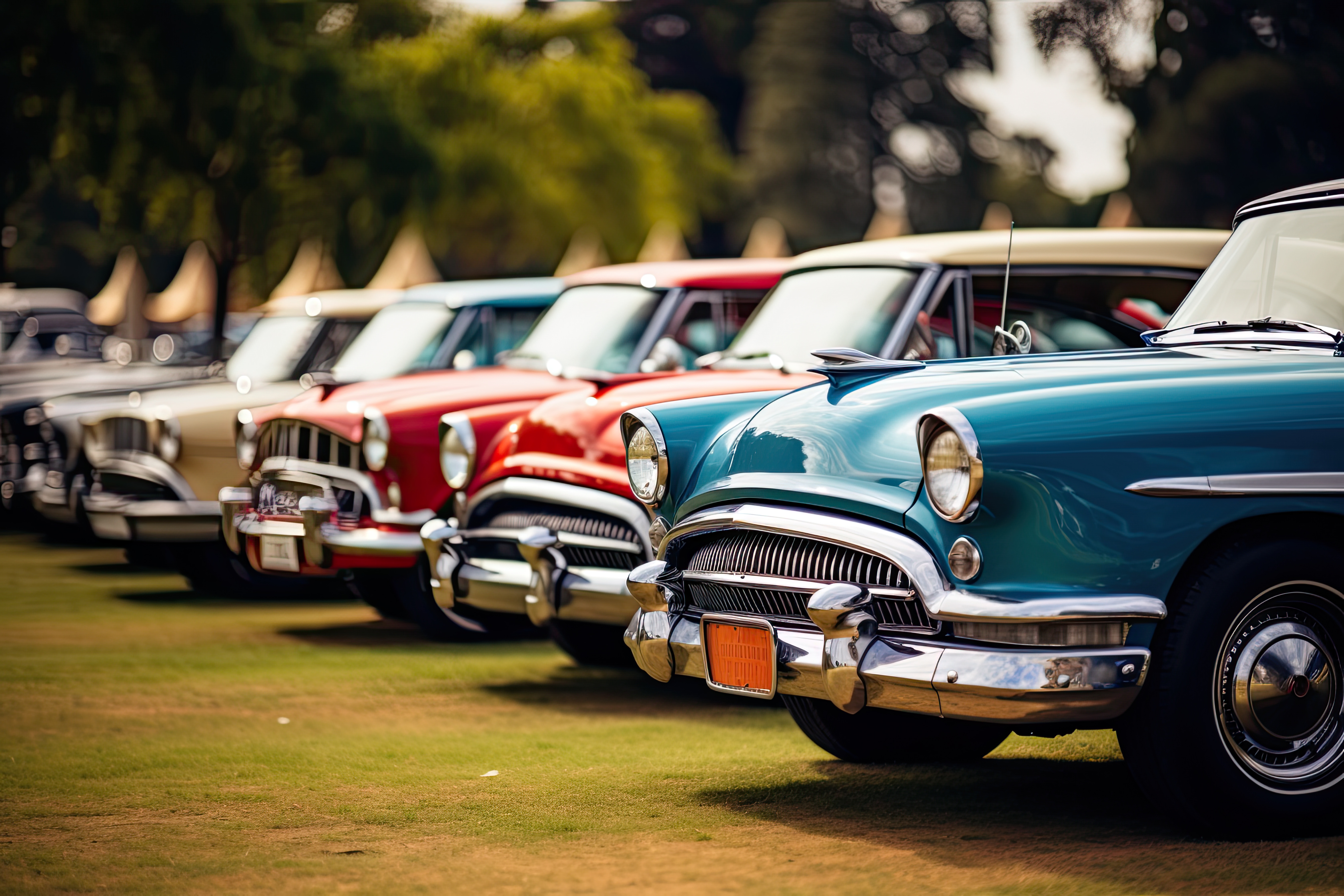 vecteezy_ai-generated-vintage-american-cars-in-row-closeup-of-photo_35973391