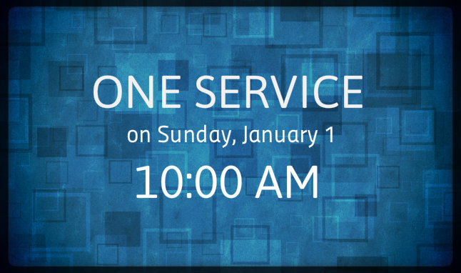 Jan 1 one service