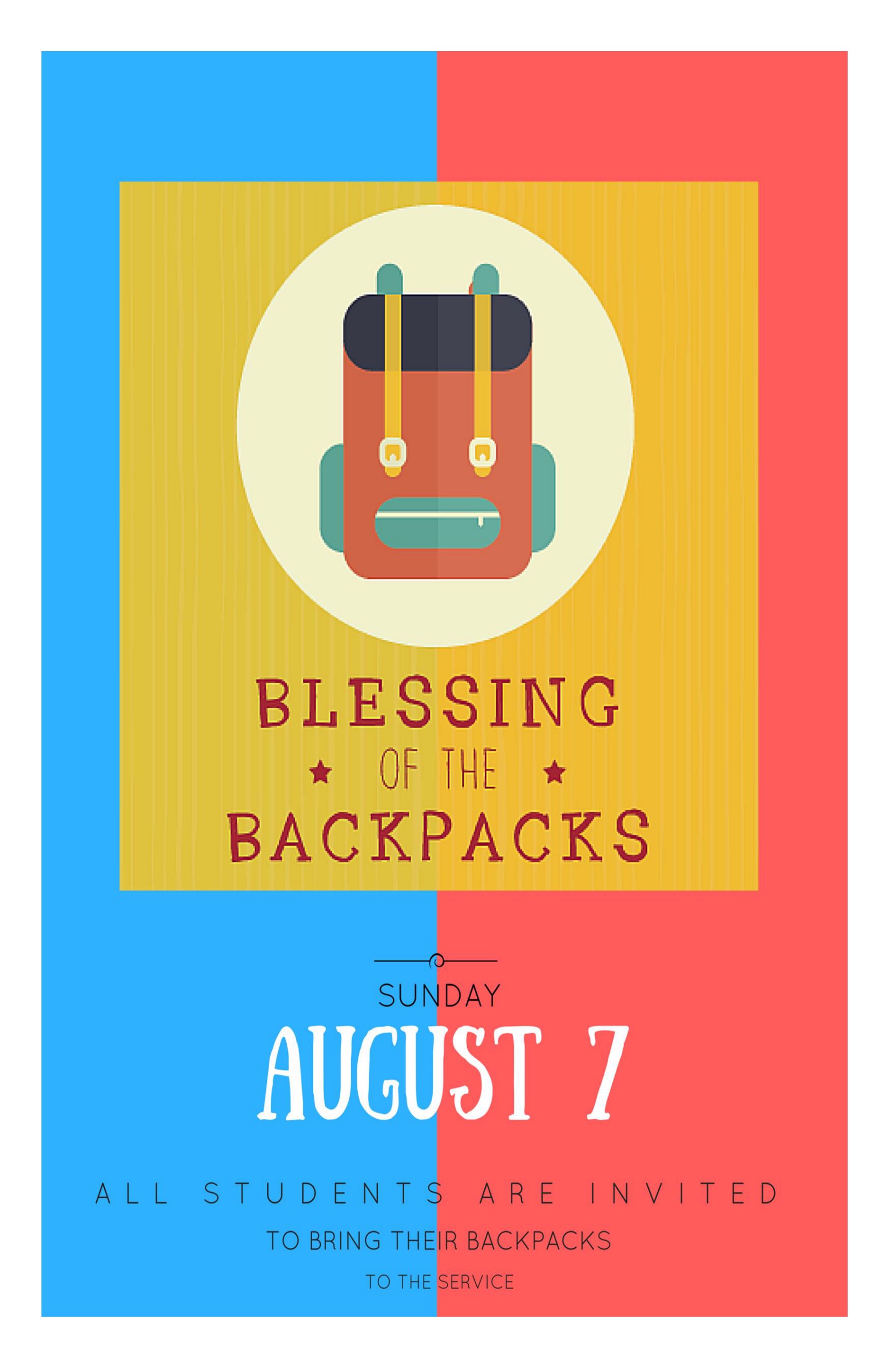 Blessing of the Backpacks 2016