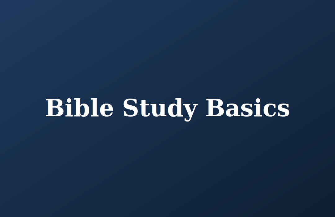 Bible Study Basics banner