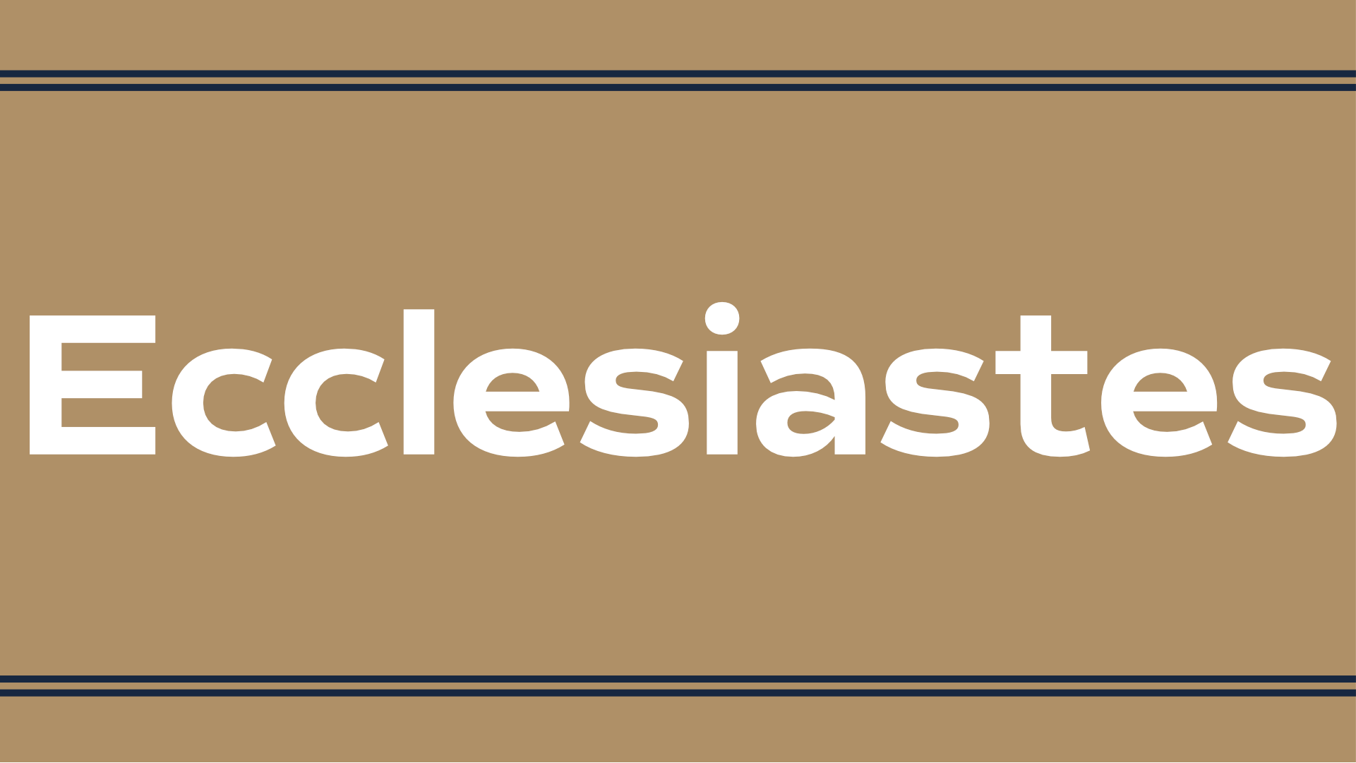 Ecclesiastes banner