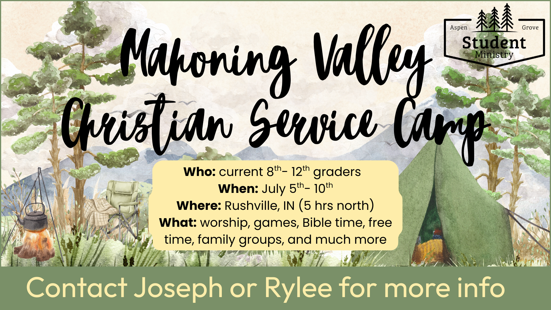 MAR 22 - WEB - Mahoning Valley Christian Service Camp image