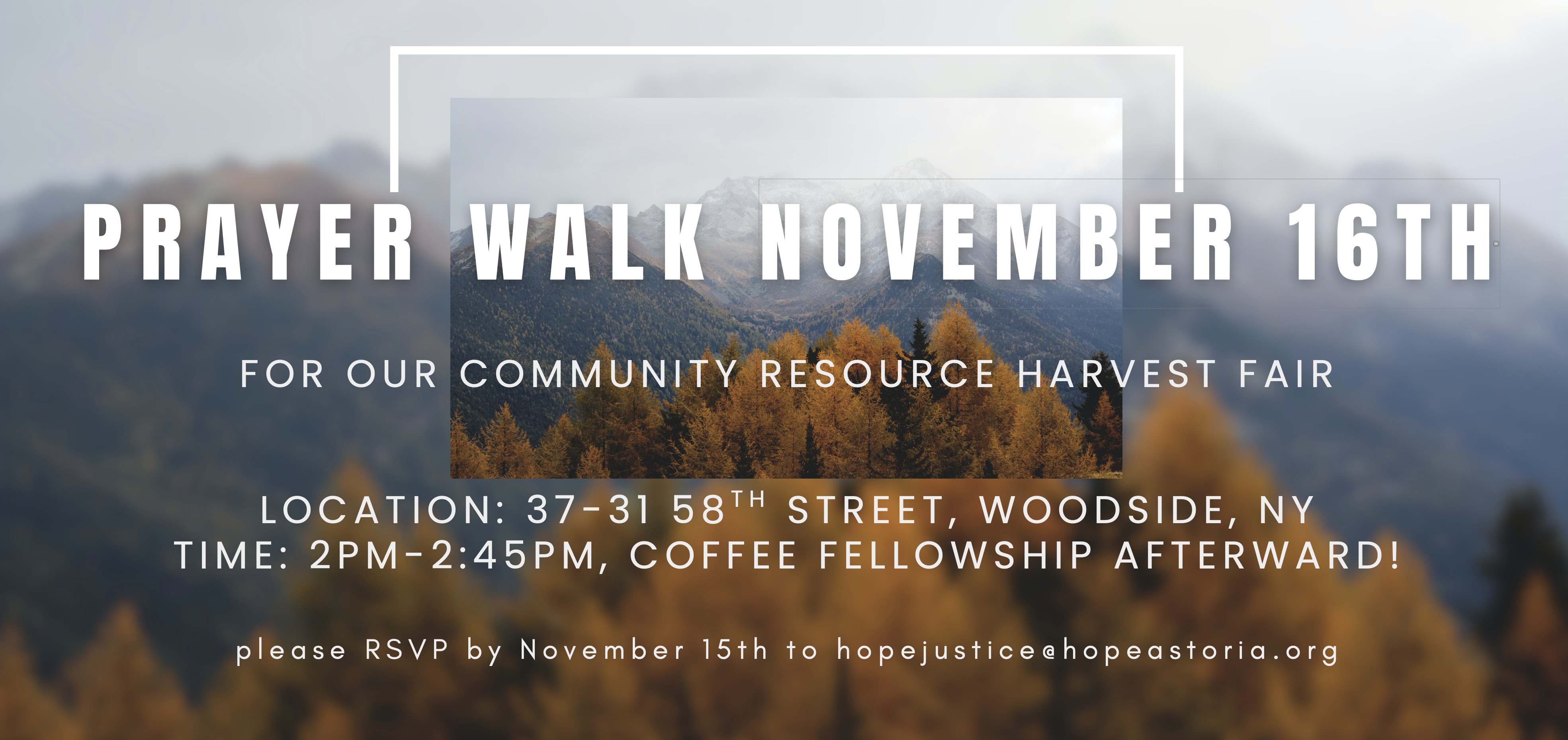 Prayer Walk Nov 16 2PM 2025 image