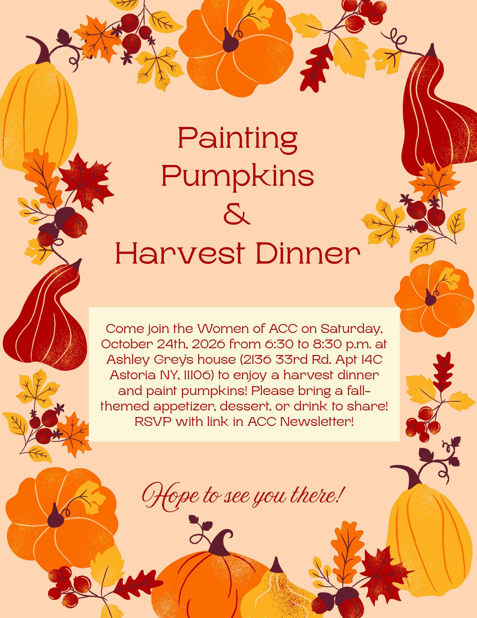 Women's Event Harvest Dinner 2026
