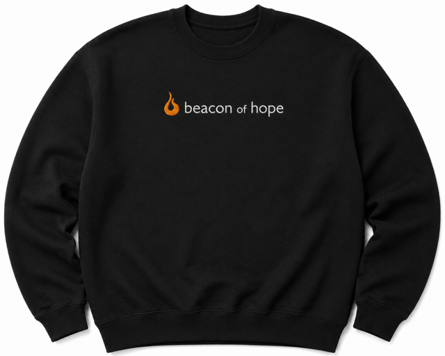 Beacon of Hope black crewneck sweatshirt
