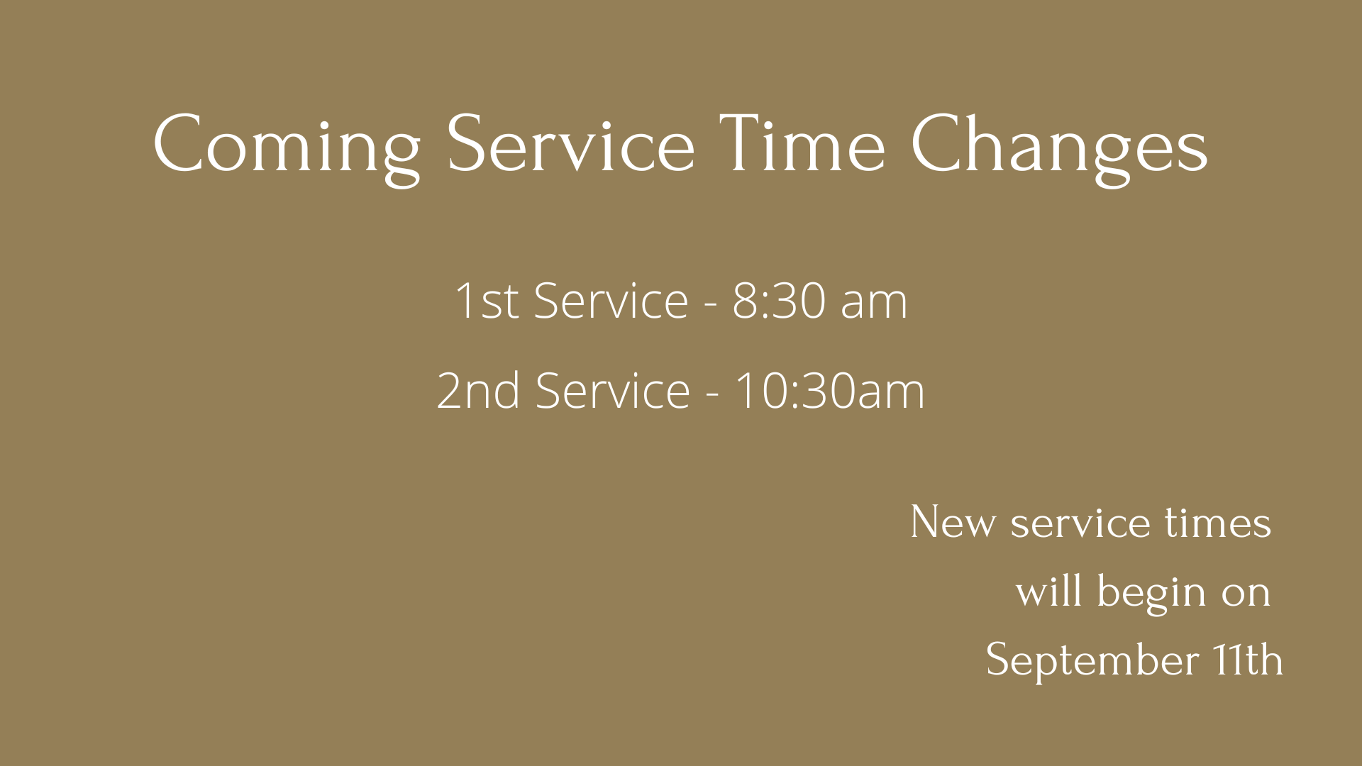 Coming Service Time Changes-edited image