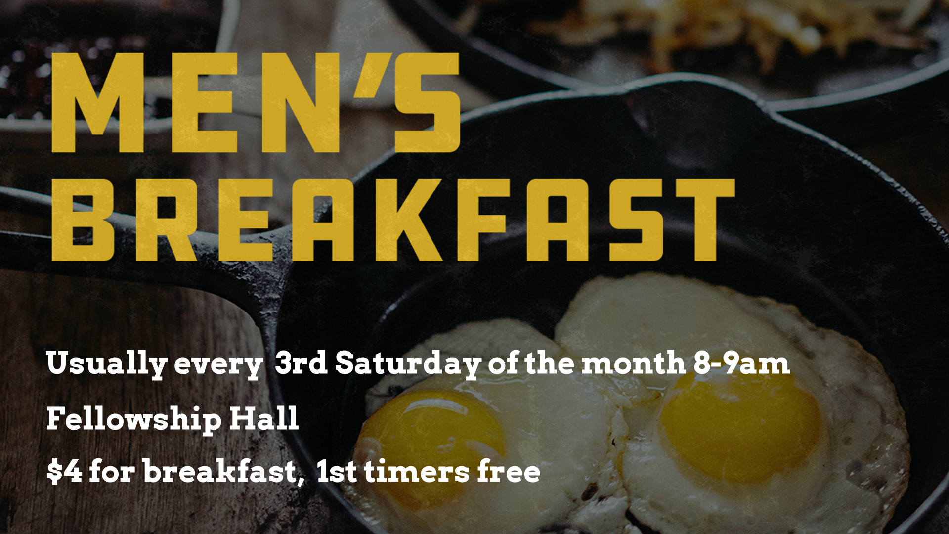 Men's Breakfast Announcement