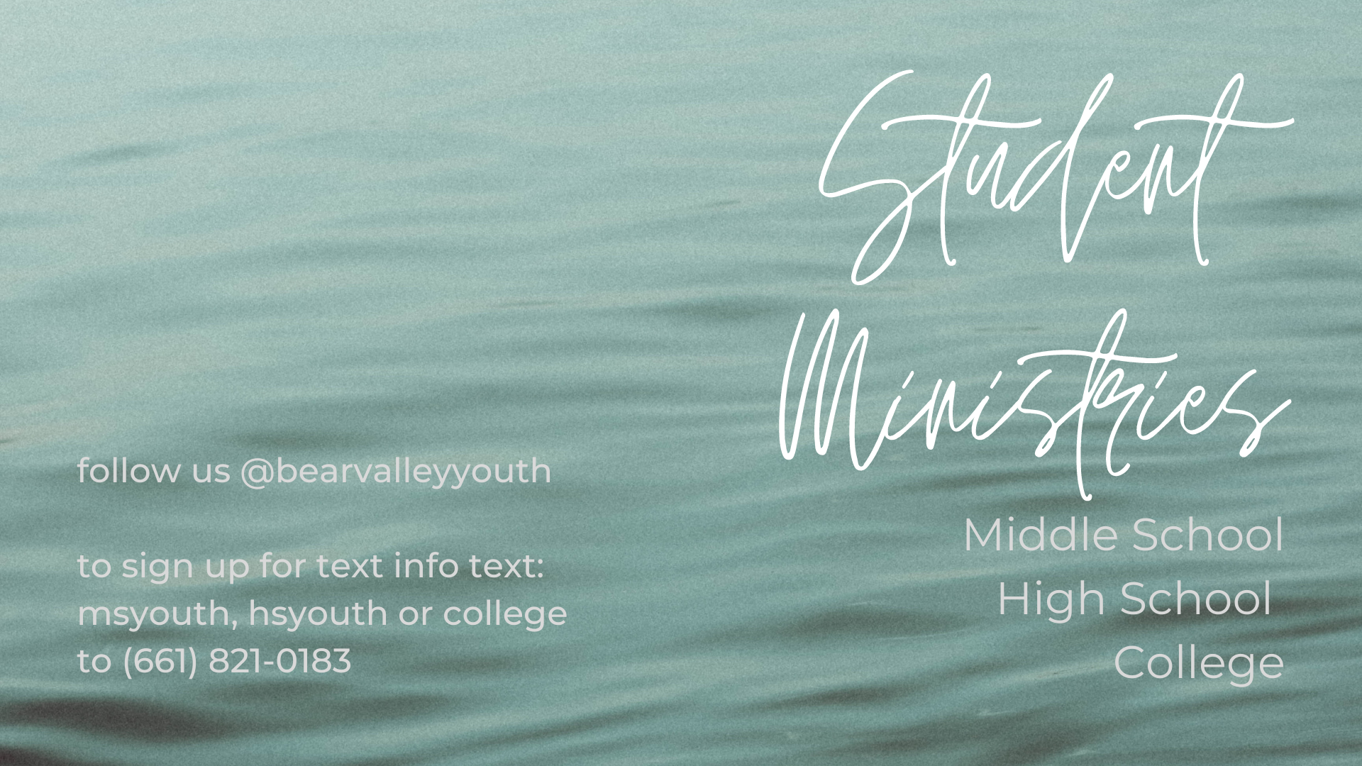 Student Ministries image