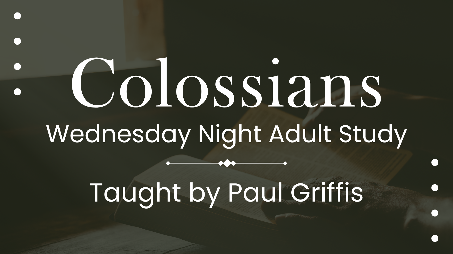 Colossians Class