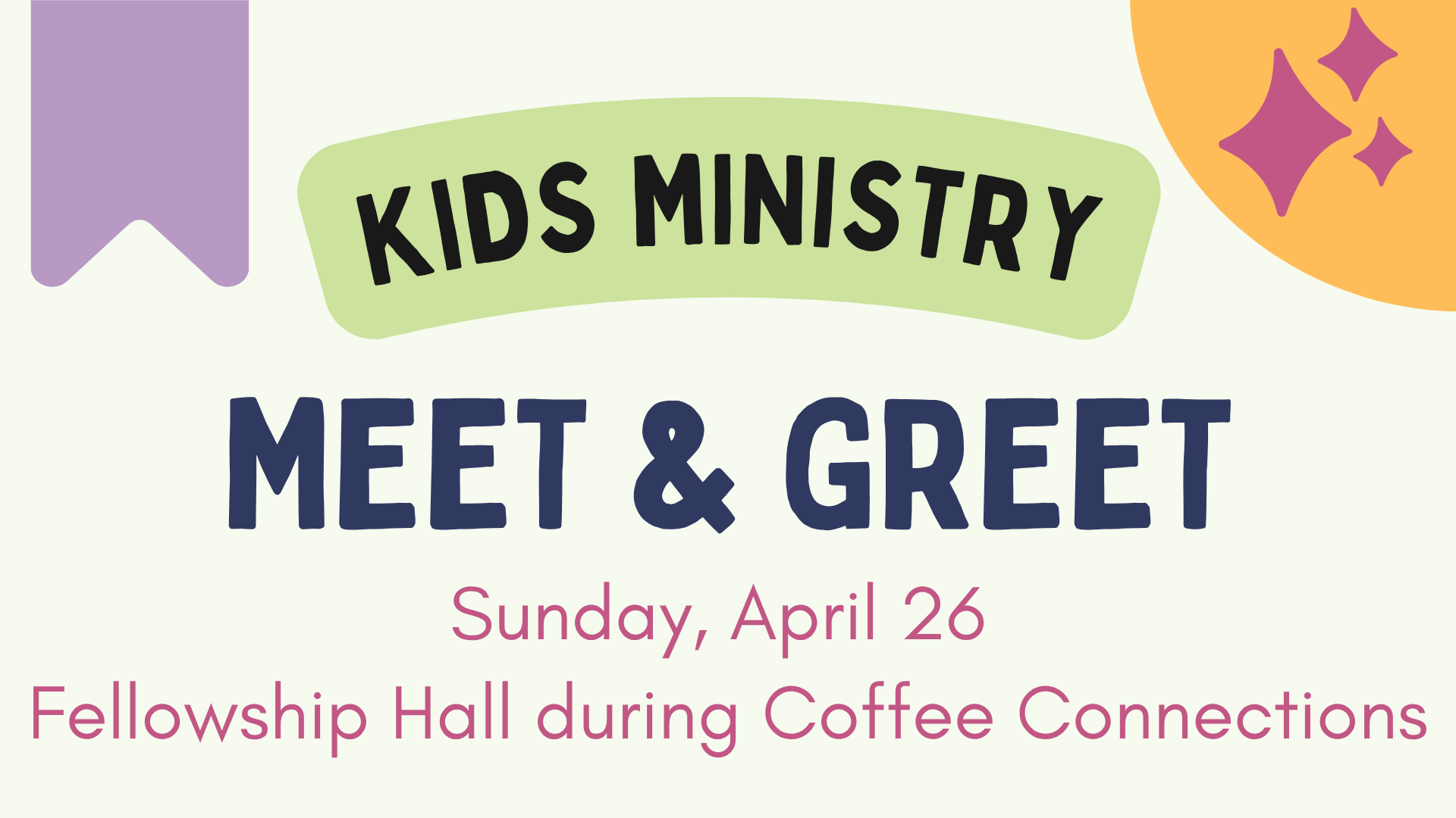 Kids ministry meet and greet