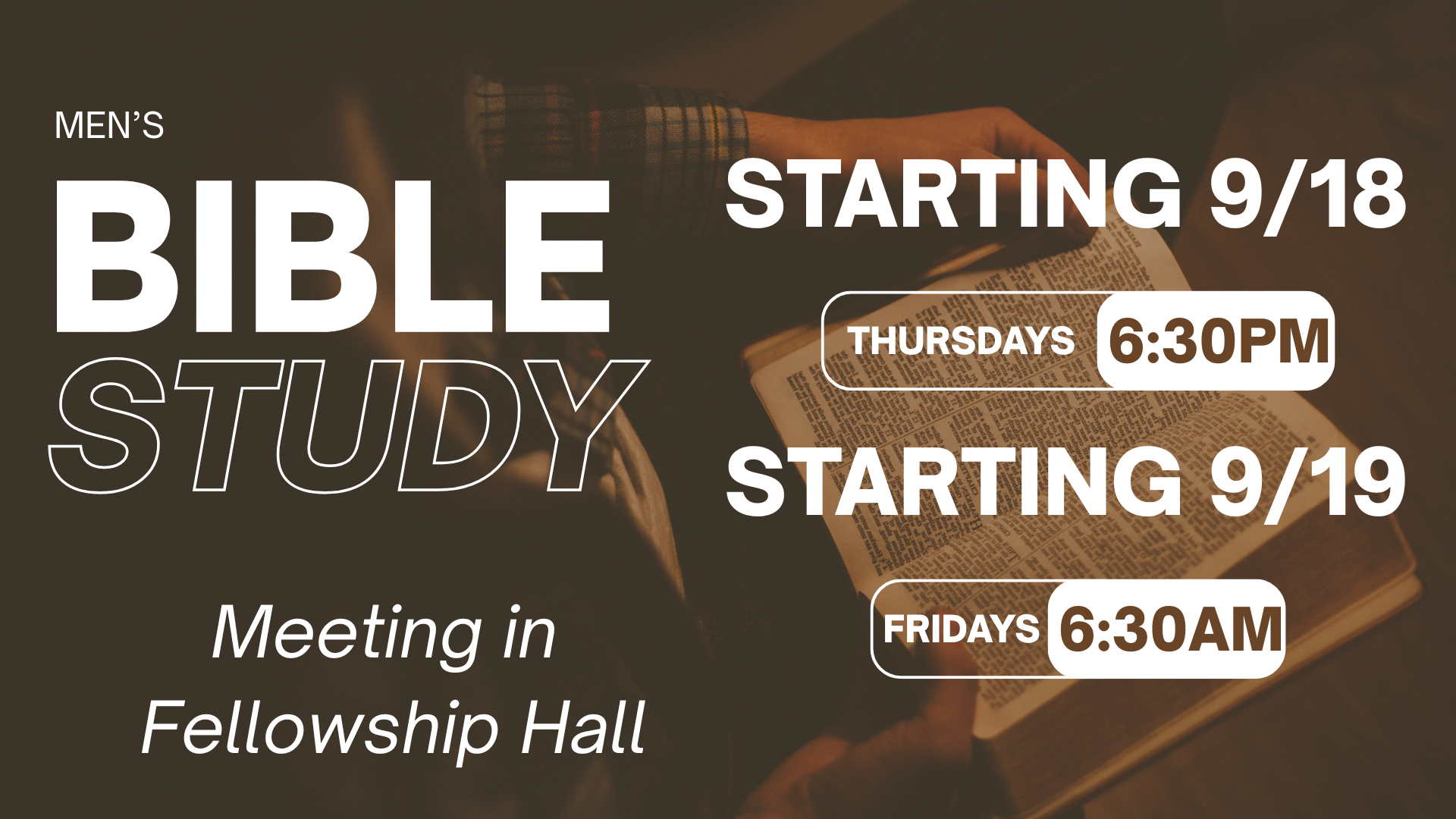Men's Bible Study Fall 2025 