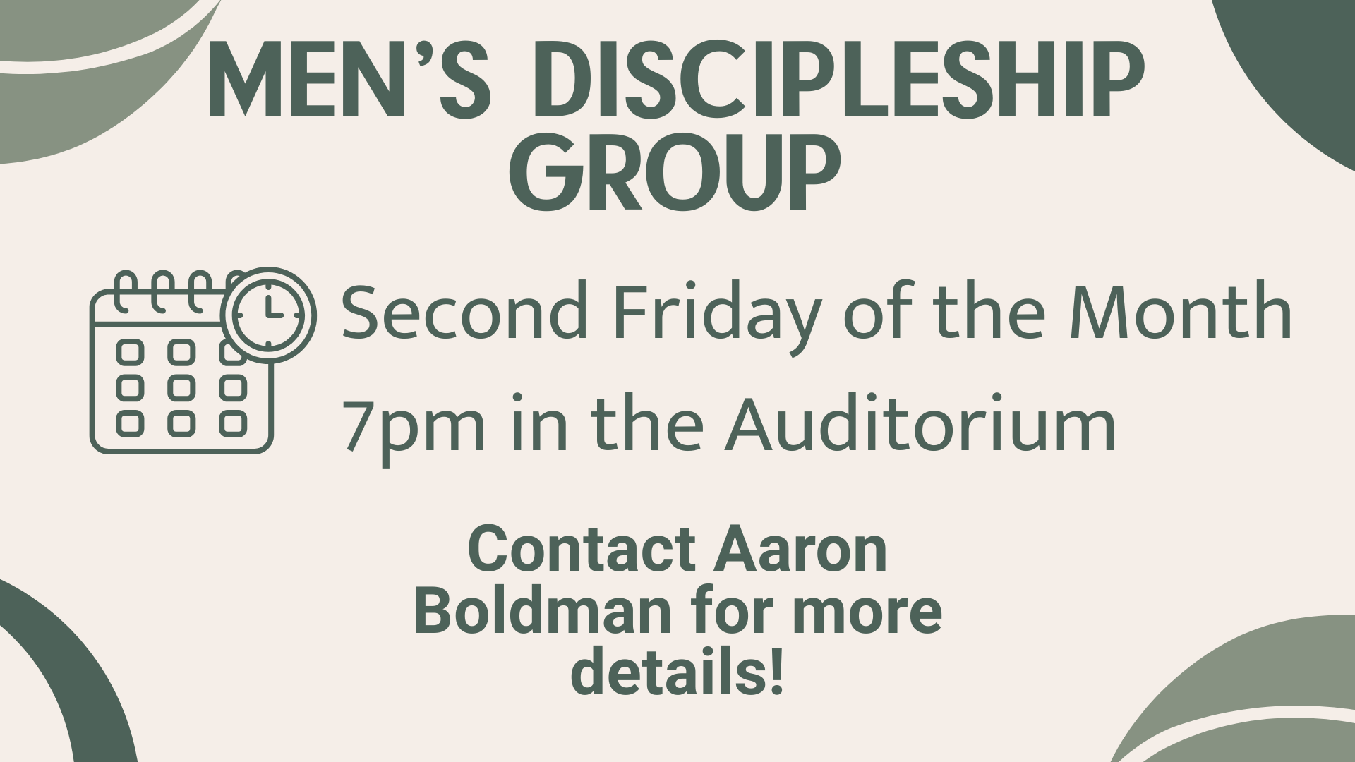 Men's Discipleship Group image