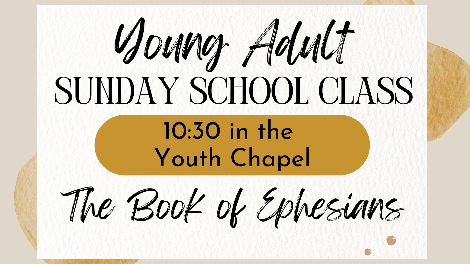 Young Adult SS Class