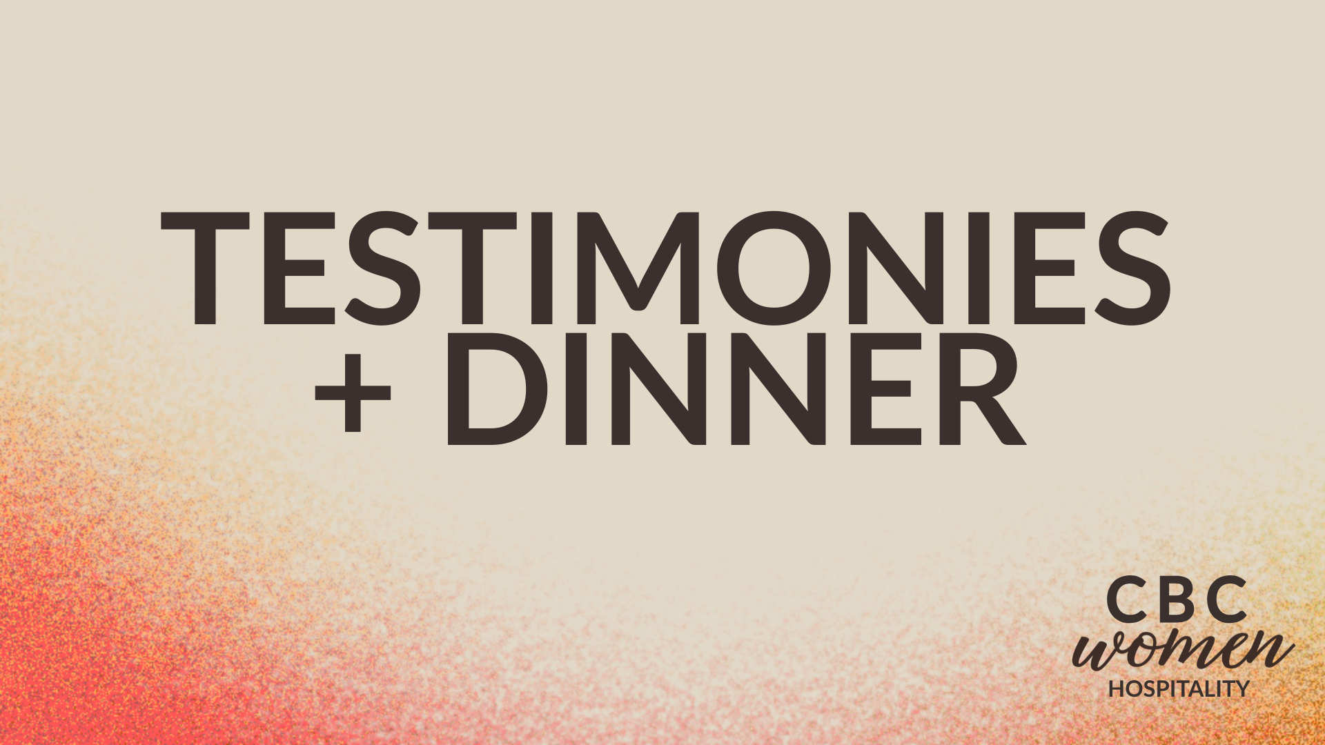 Calendar Testimonies and Dinner image