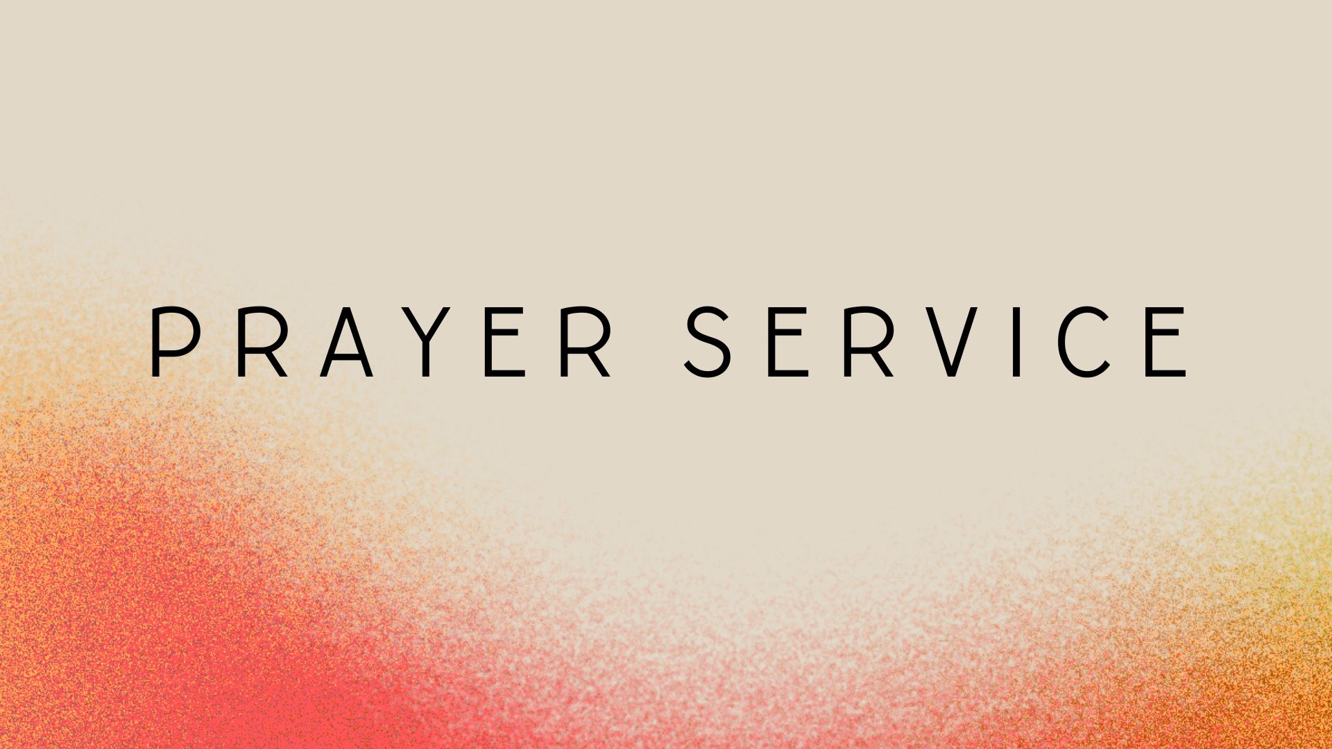 Prayer Service banner