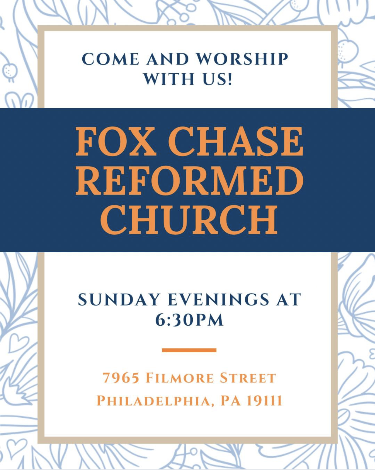 Fox Chase Sunday Evenings 2026
