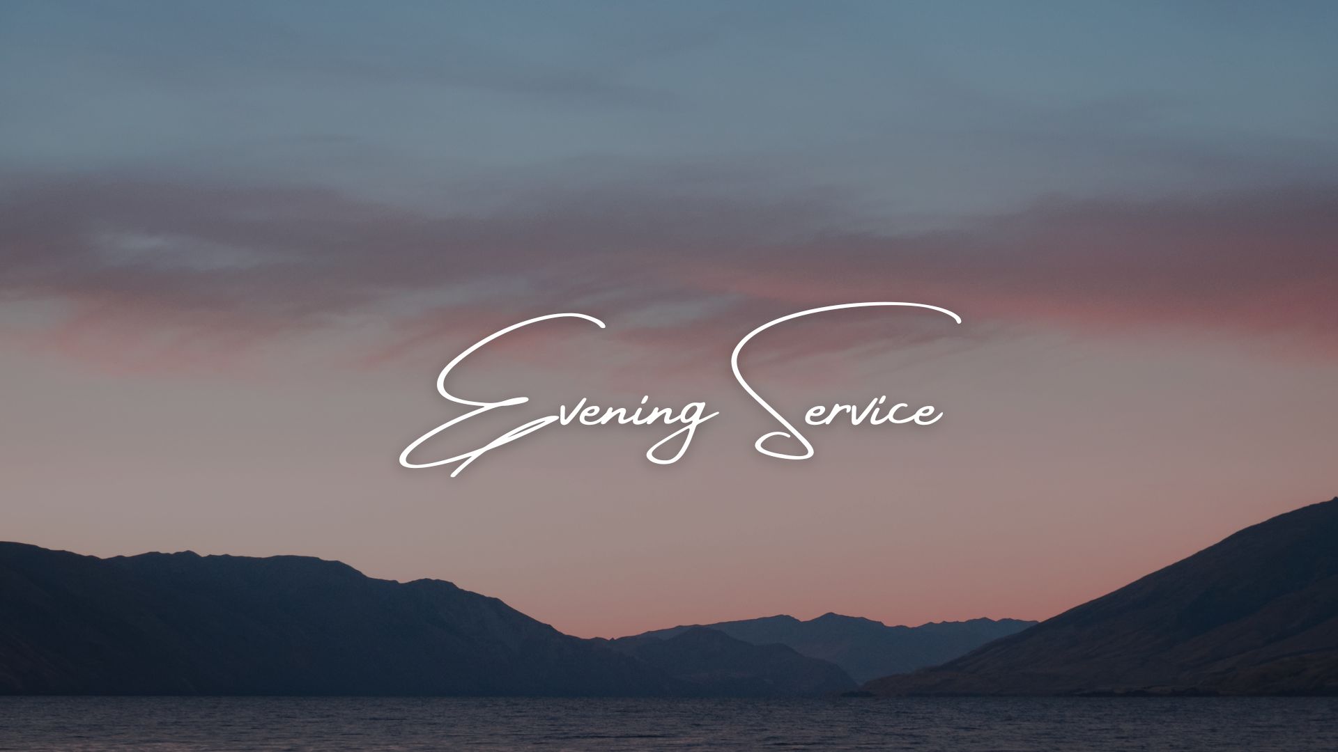 Evening Service banner