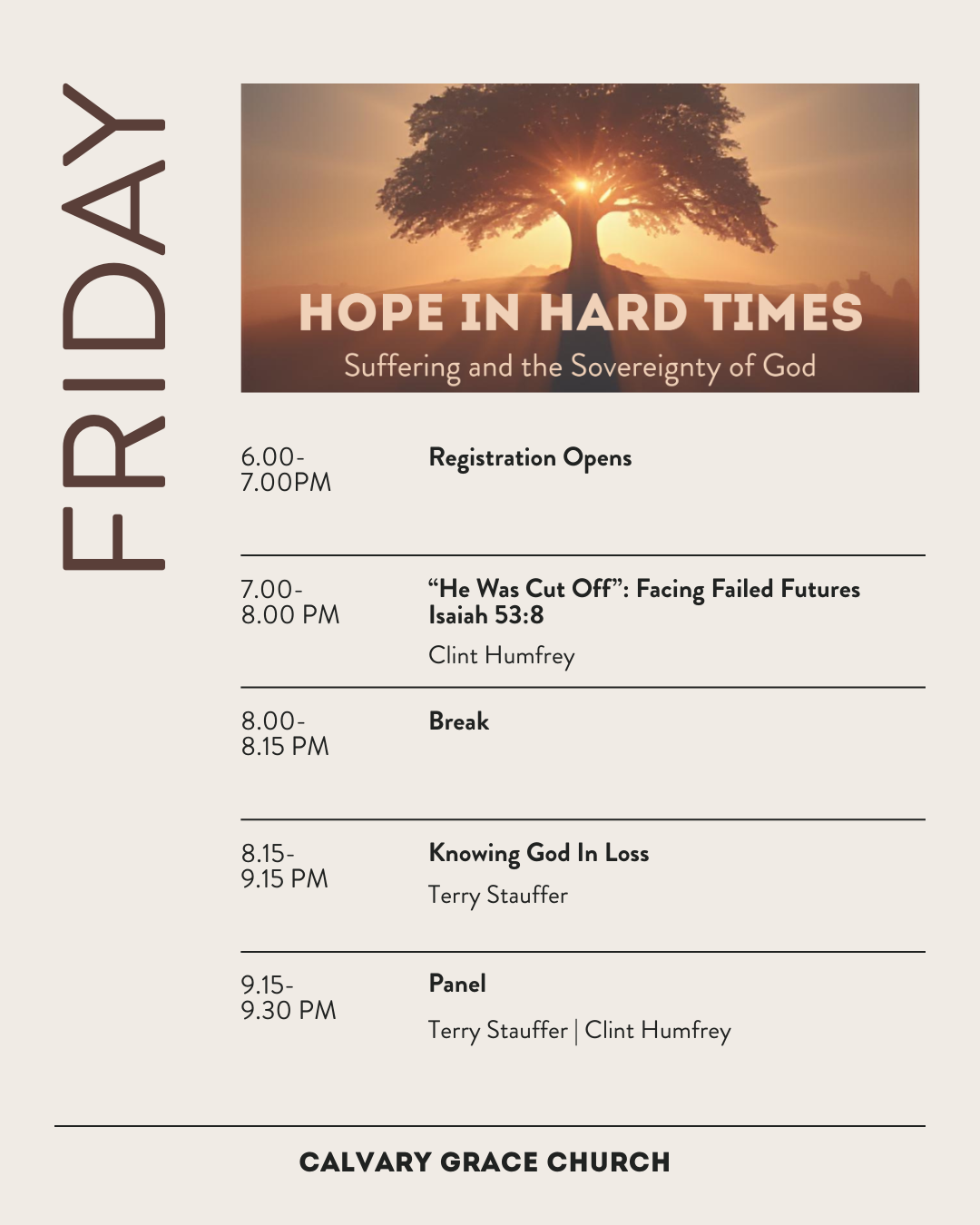 FRIDAY CONFERENCE Schedule Event Instagram Post