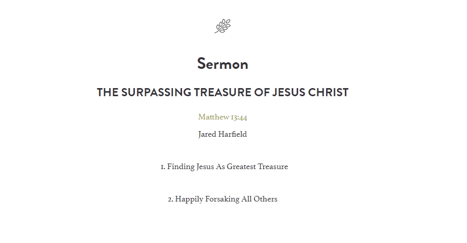 March 9th Sermon