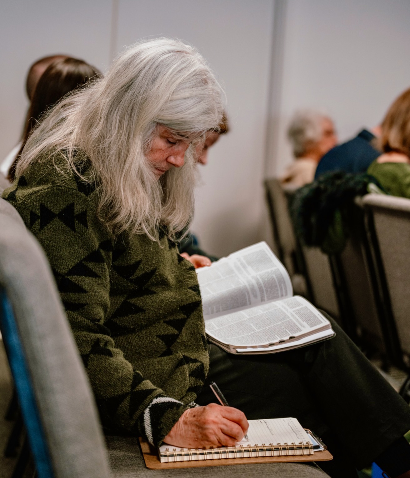 Cheryl taking notes 2