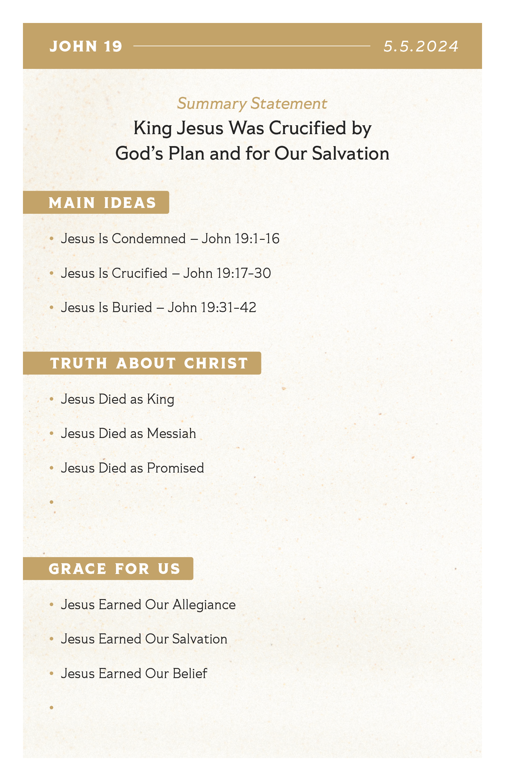 Sermon Supplement - John 19 - Website