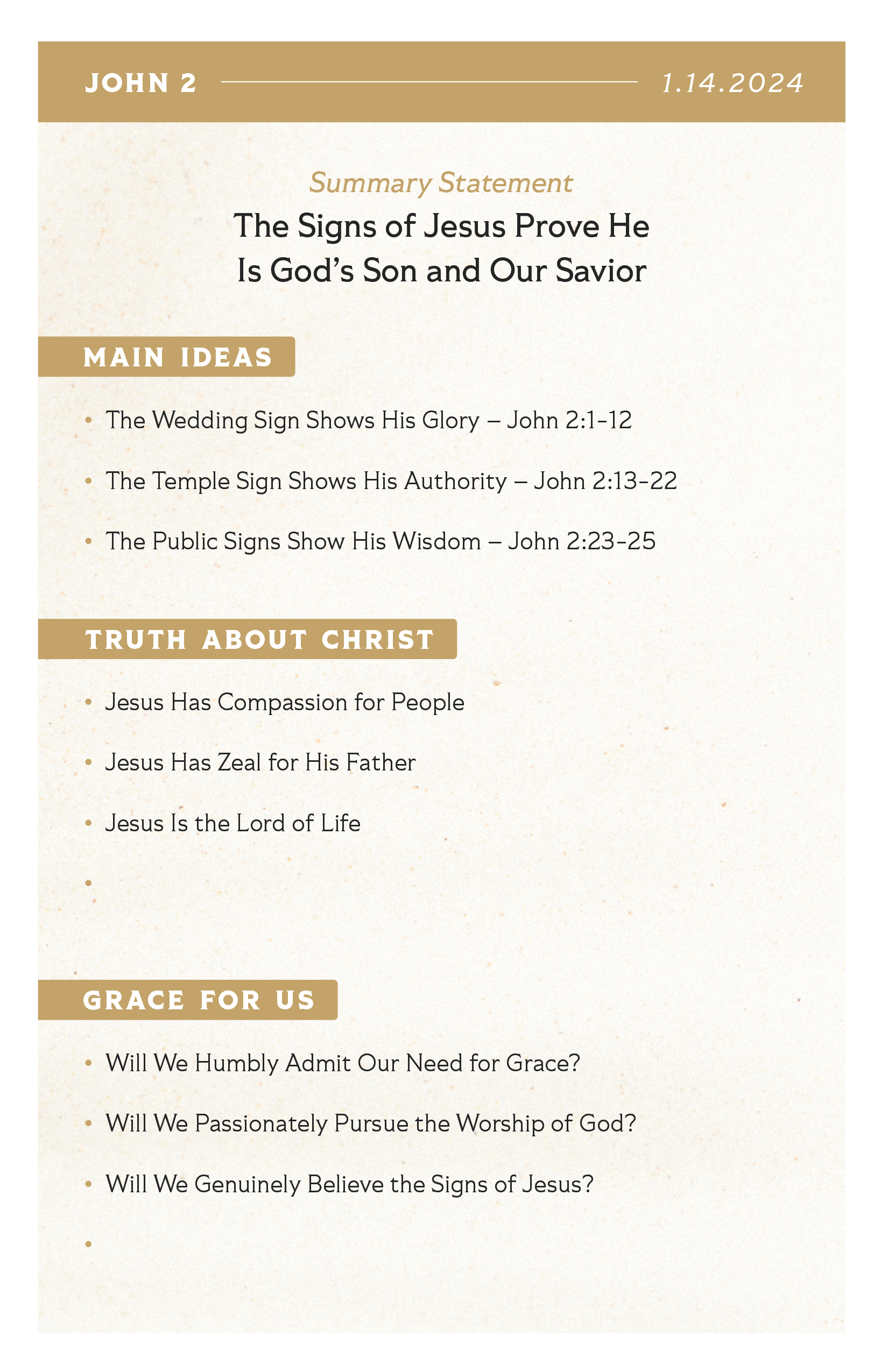 Sermon Supplement - John 2 - Website