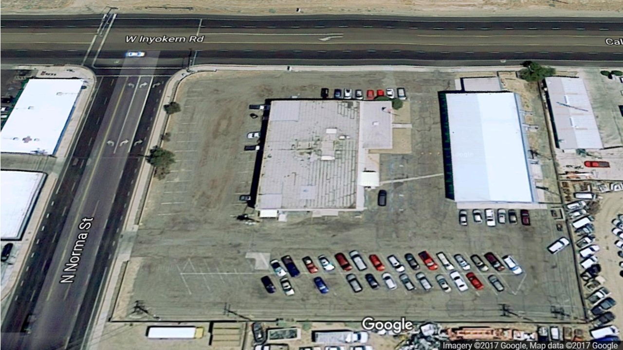 aerial view of church property