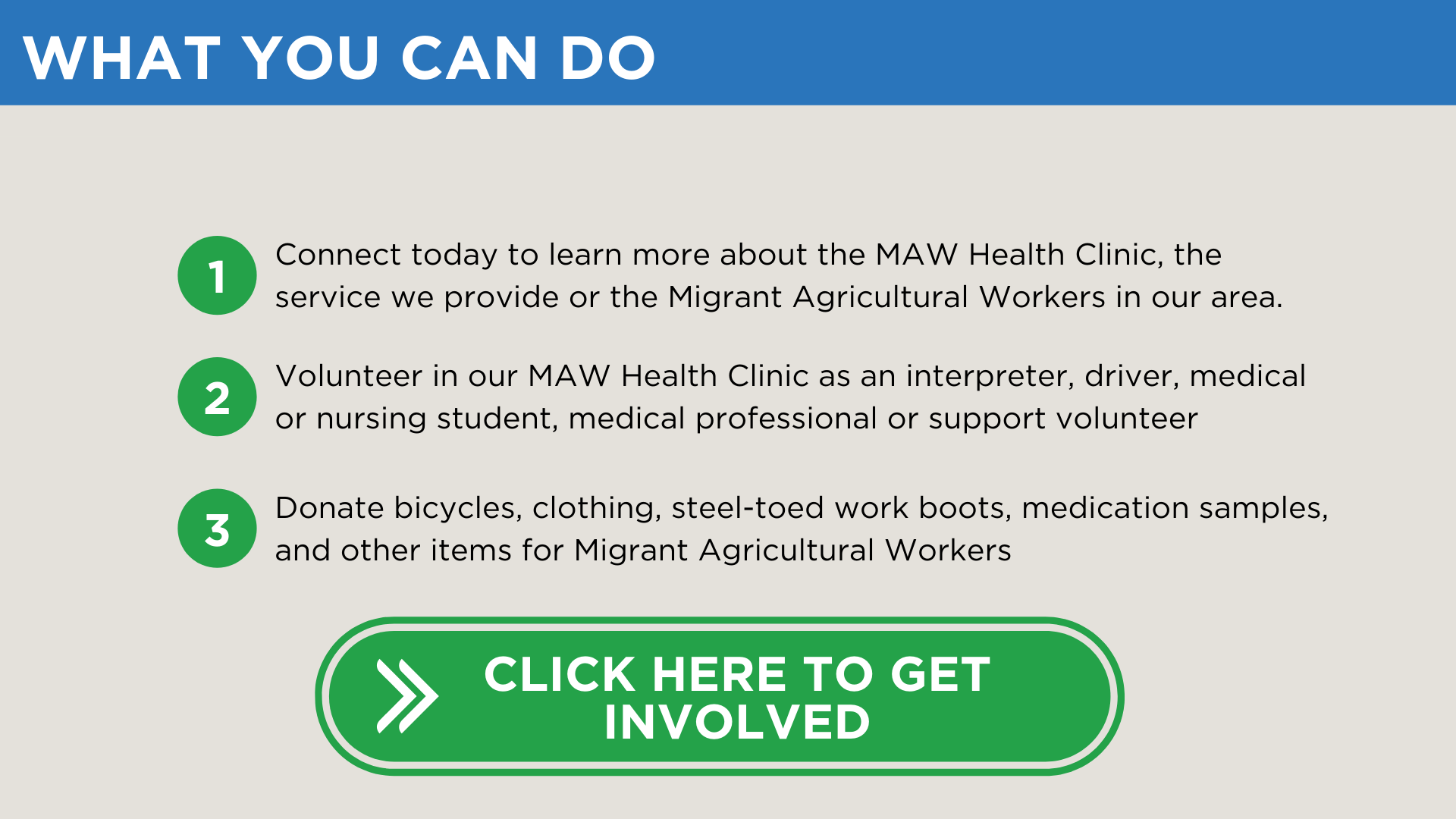 MAW Clinic - What you can do 2