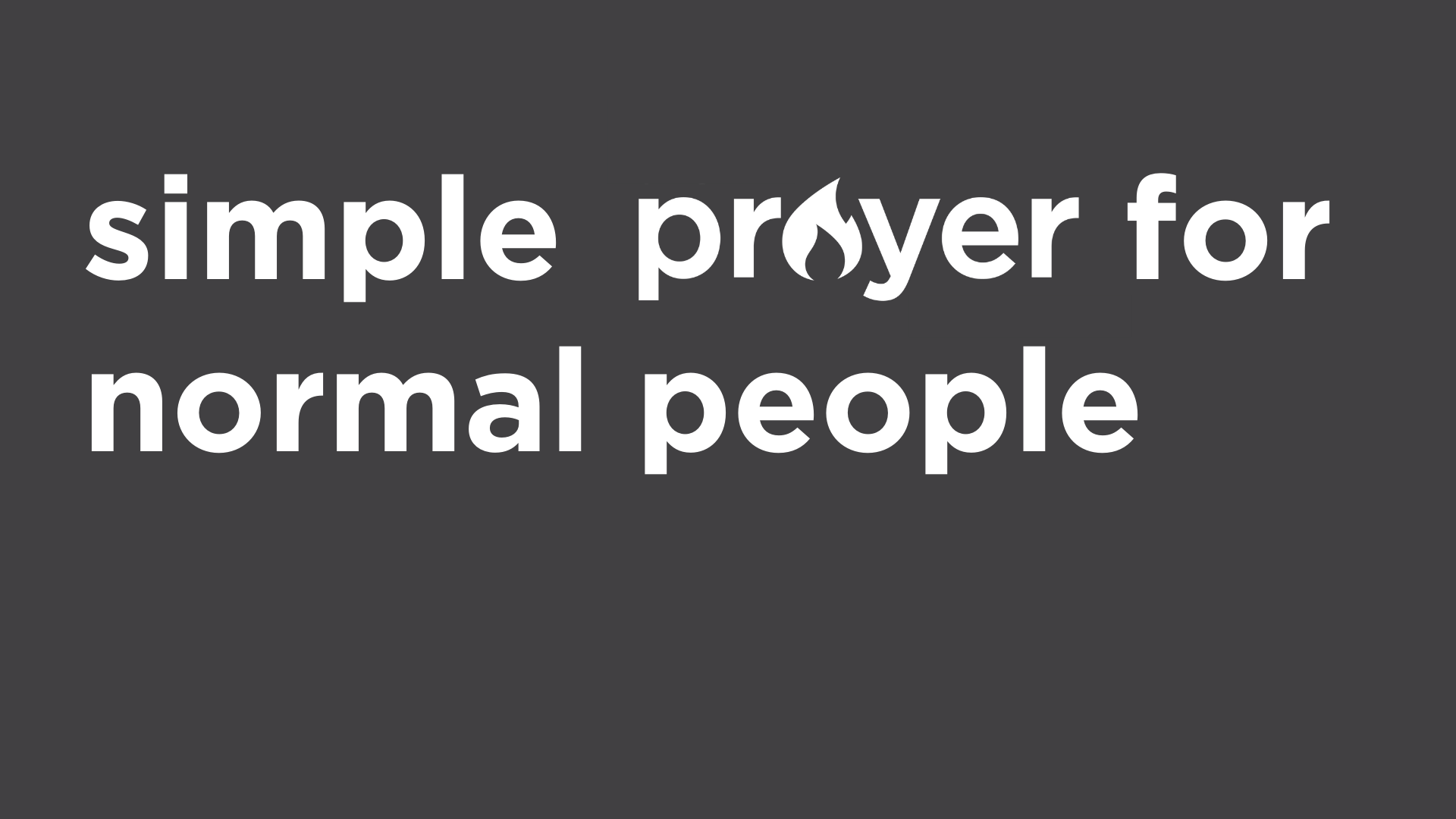 Simple Prayer for Normal People banner