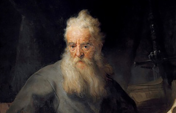Apostle Paul as depicted by Rembrandt