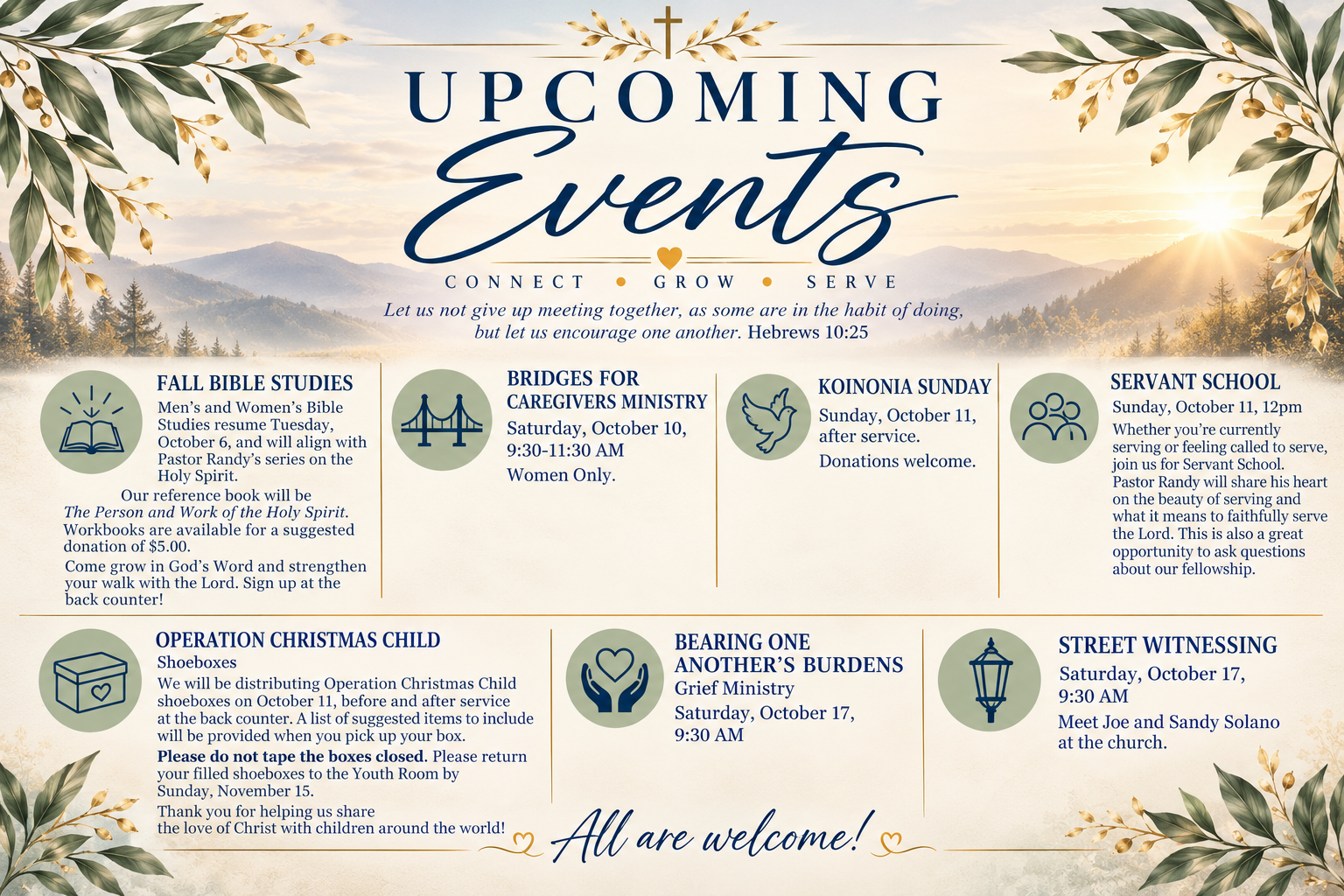 Upcoiming events 10402026