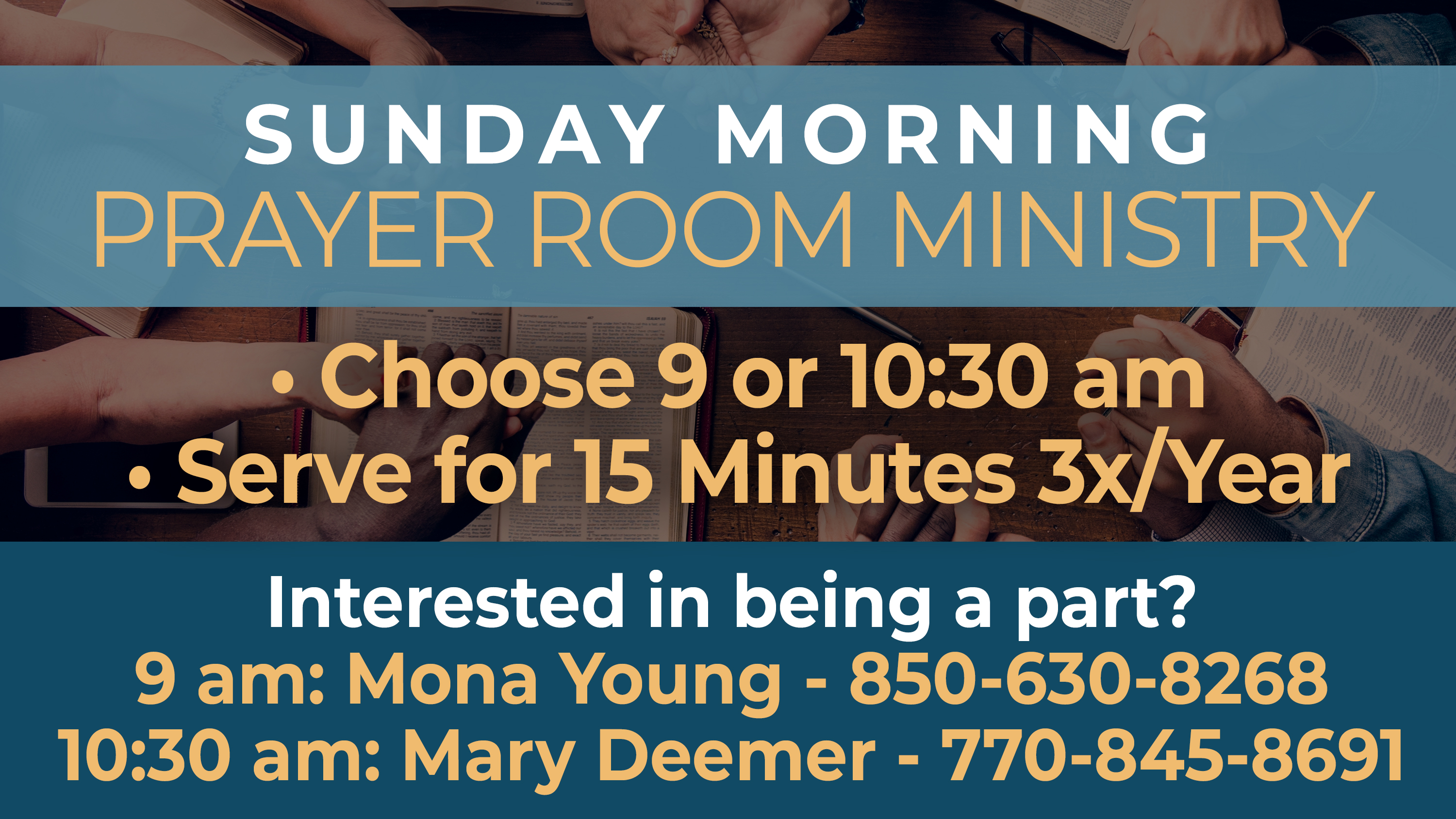 3.5  Prayer Ministry - Sunday AM
