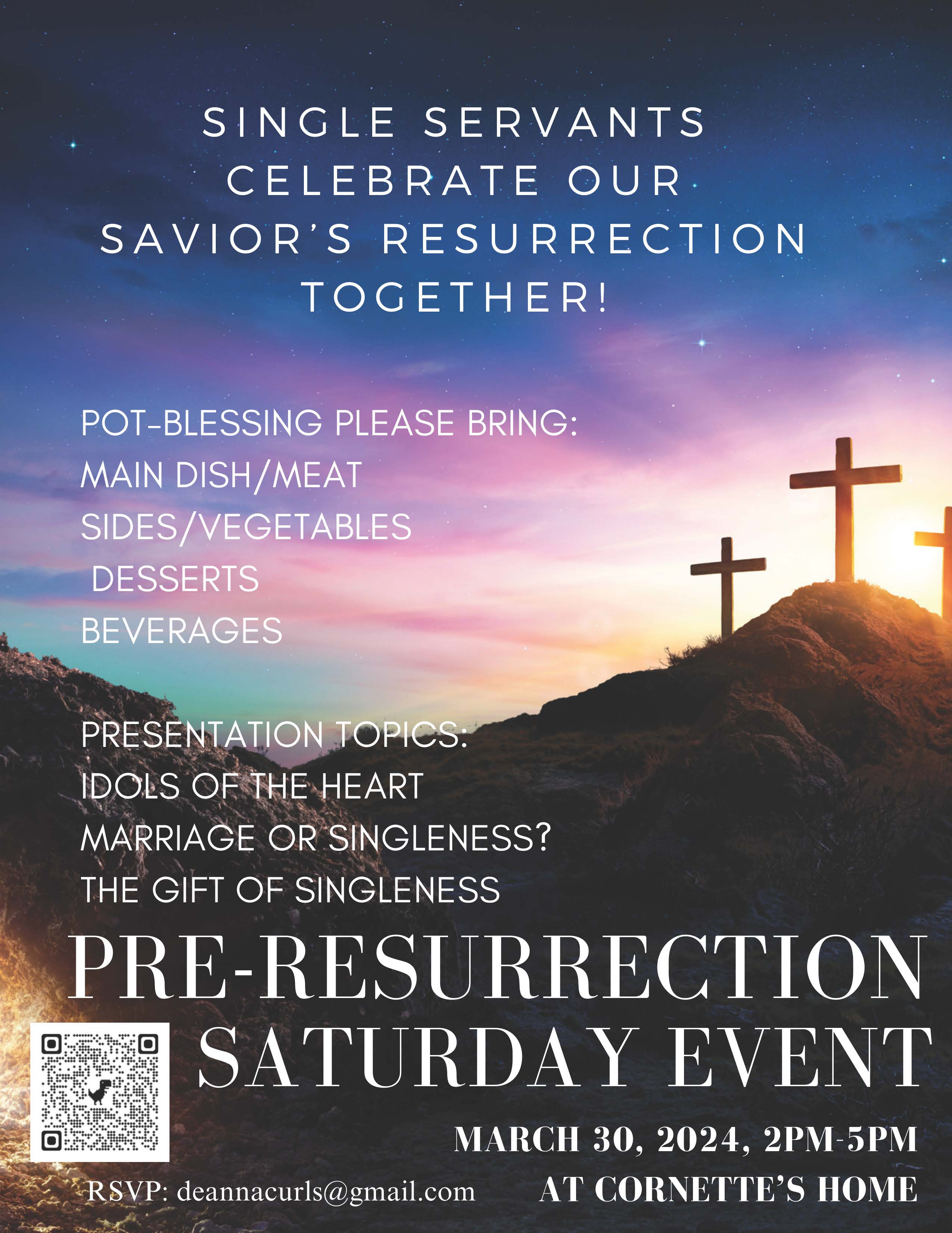 24-03-30-Flyer-Single Servants Pre-Resurrection Event
