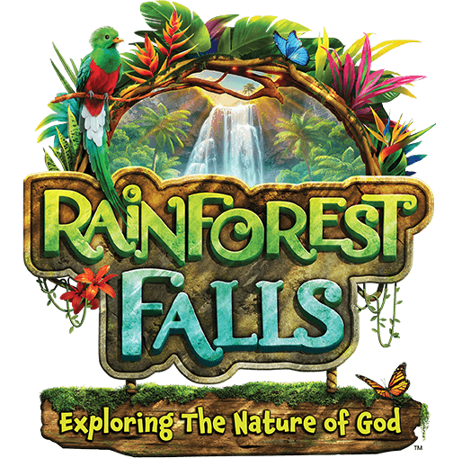 rainforest falls VBS logo image