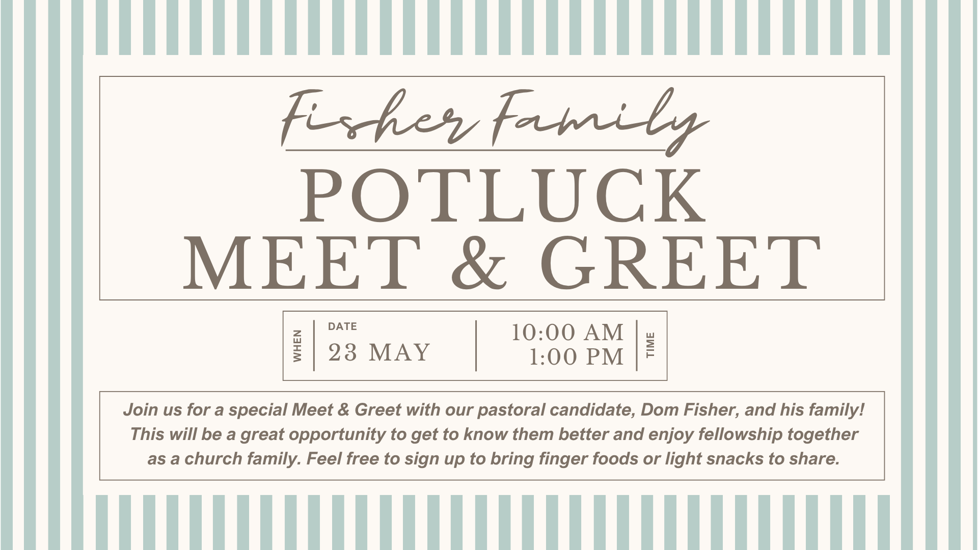 5.23.26 Fisher Family Potluck