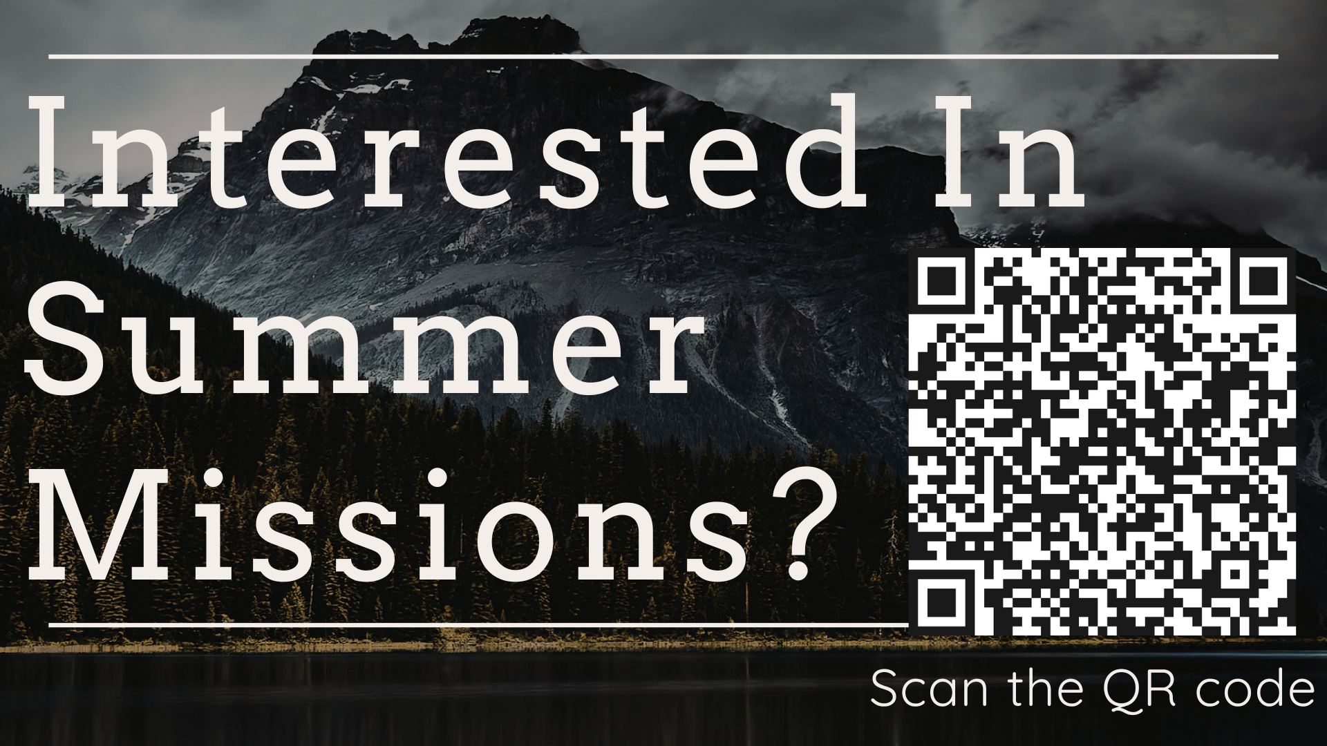 Interested in Summer Missions QR code