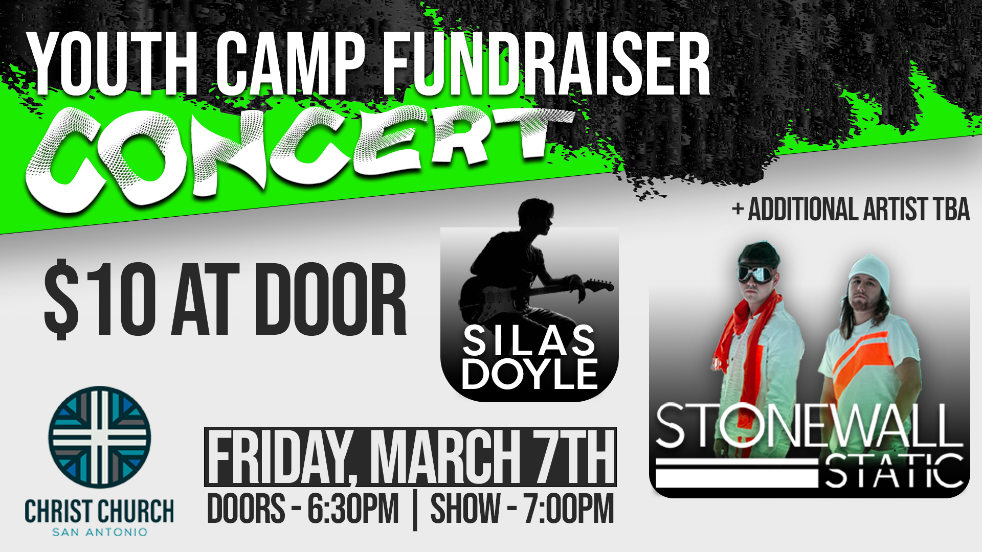 Youth Camp Concert Fundraiser Graphic