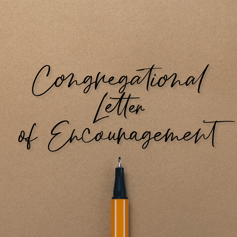 Congregational Letter of Encouragment WU
