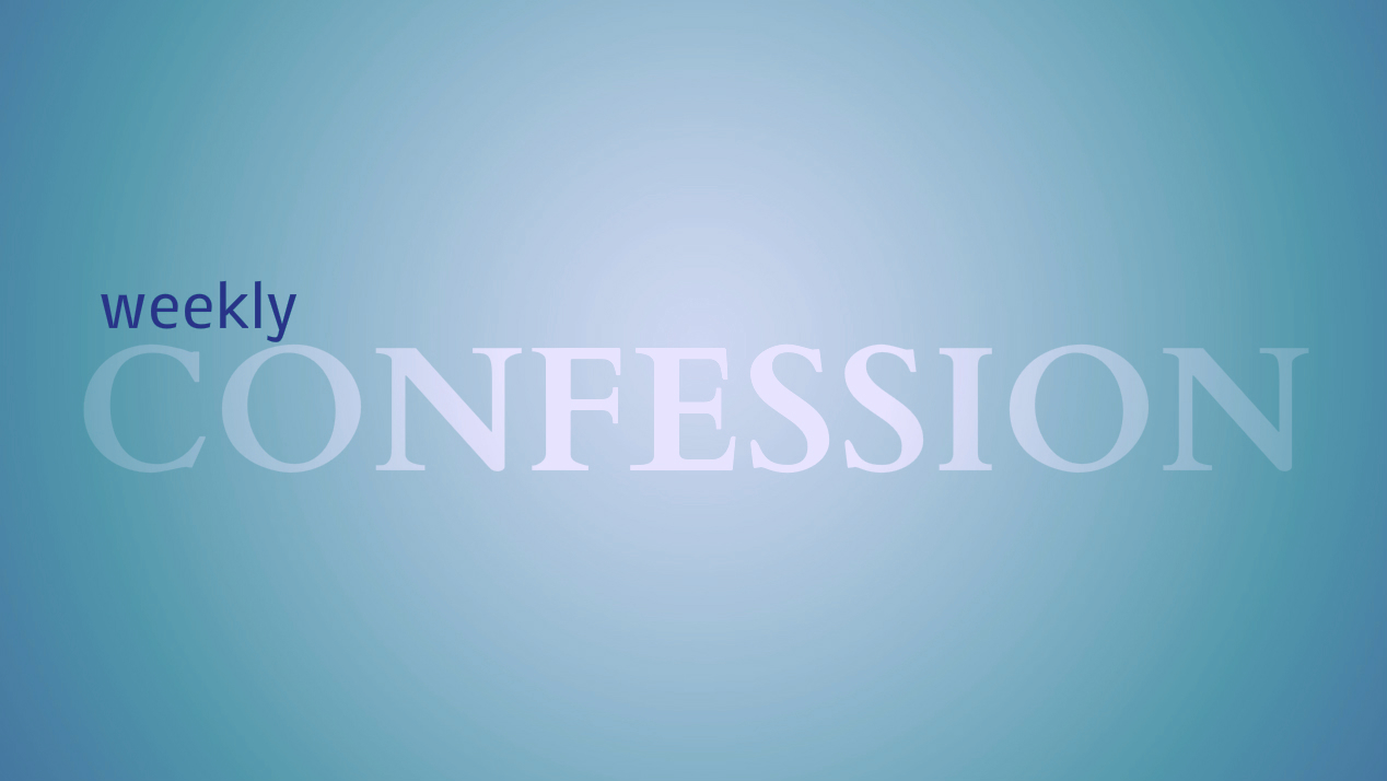 weekly confession blue