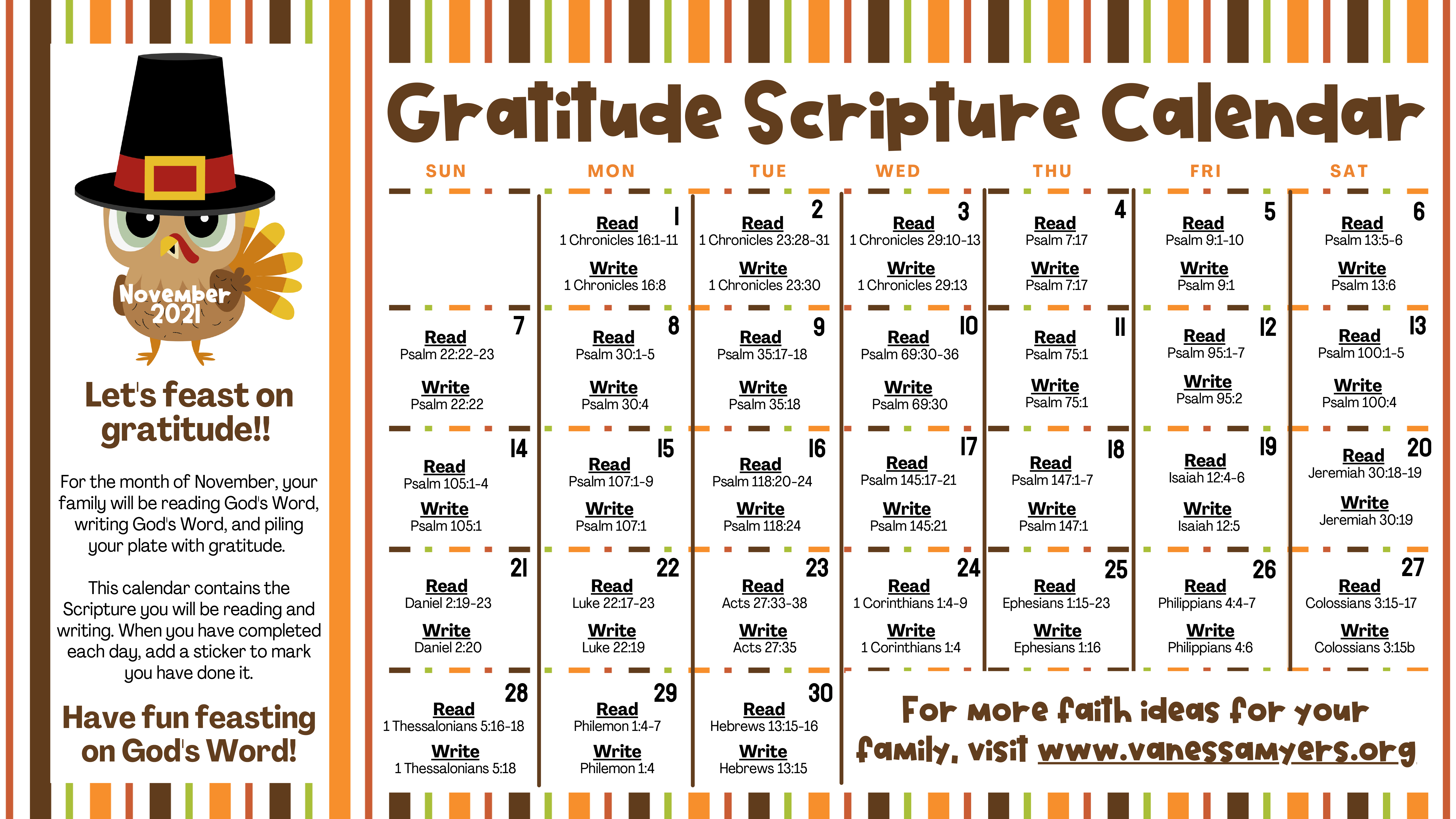 3. Gratitude Scripture Calendar (PDF)