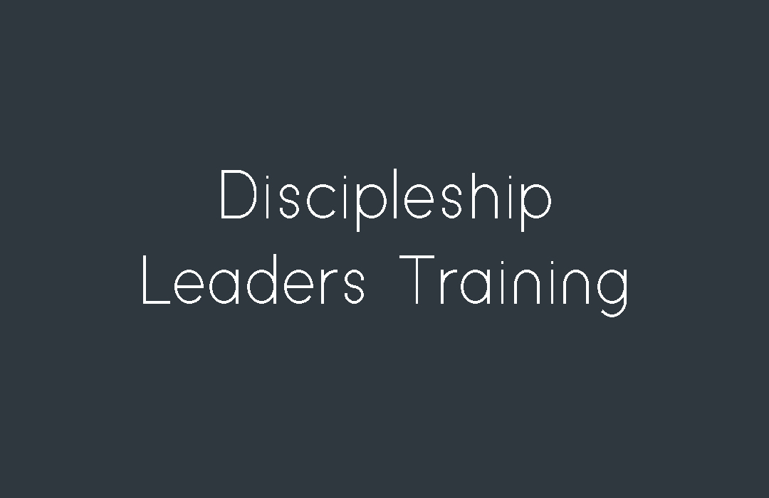 Discipleship Leaders Training banner