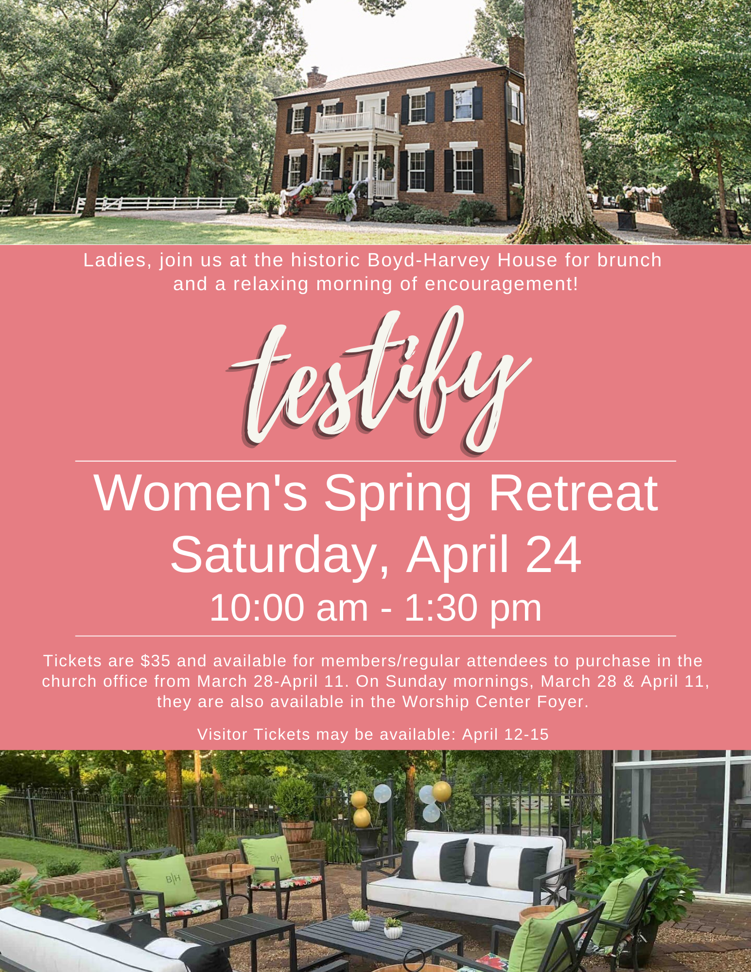 Final Women's Spring Retreat poster