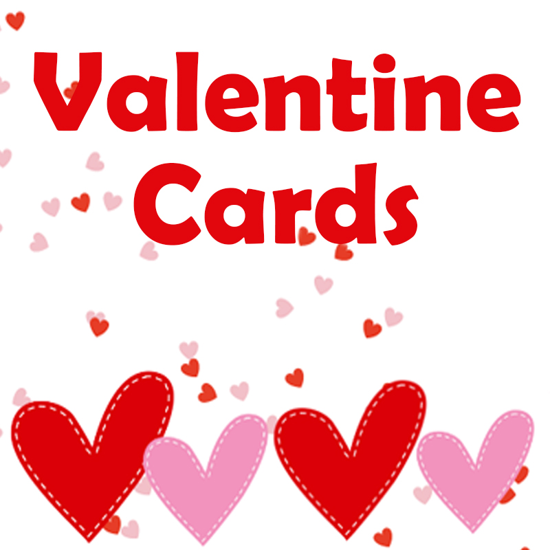 kids square valentine cards