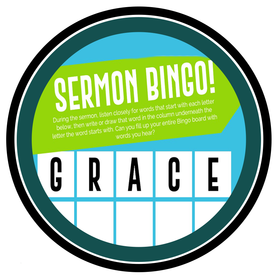 round BUTTONS sermon bingo