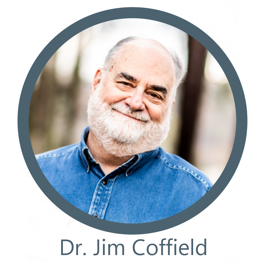 round Jim Coffield with name