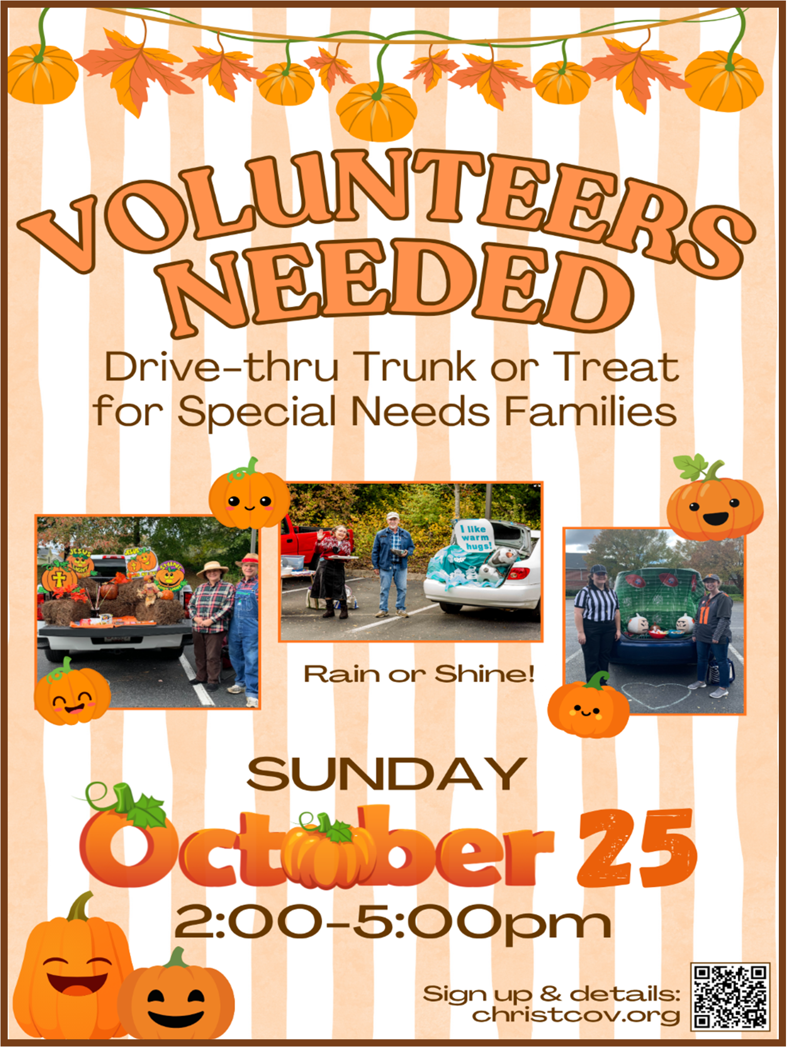 sMALLER TRUNK OR TREAT VOLUNTEERS