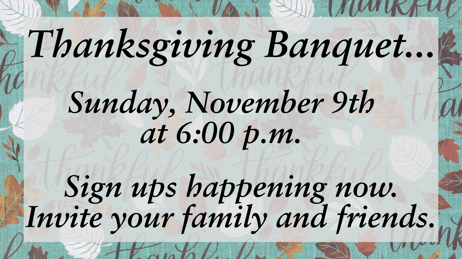 2025 Thanksgiving Banquet image