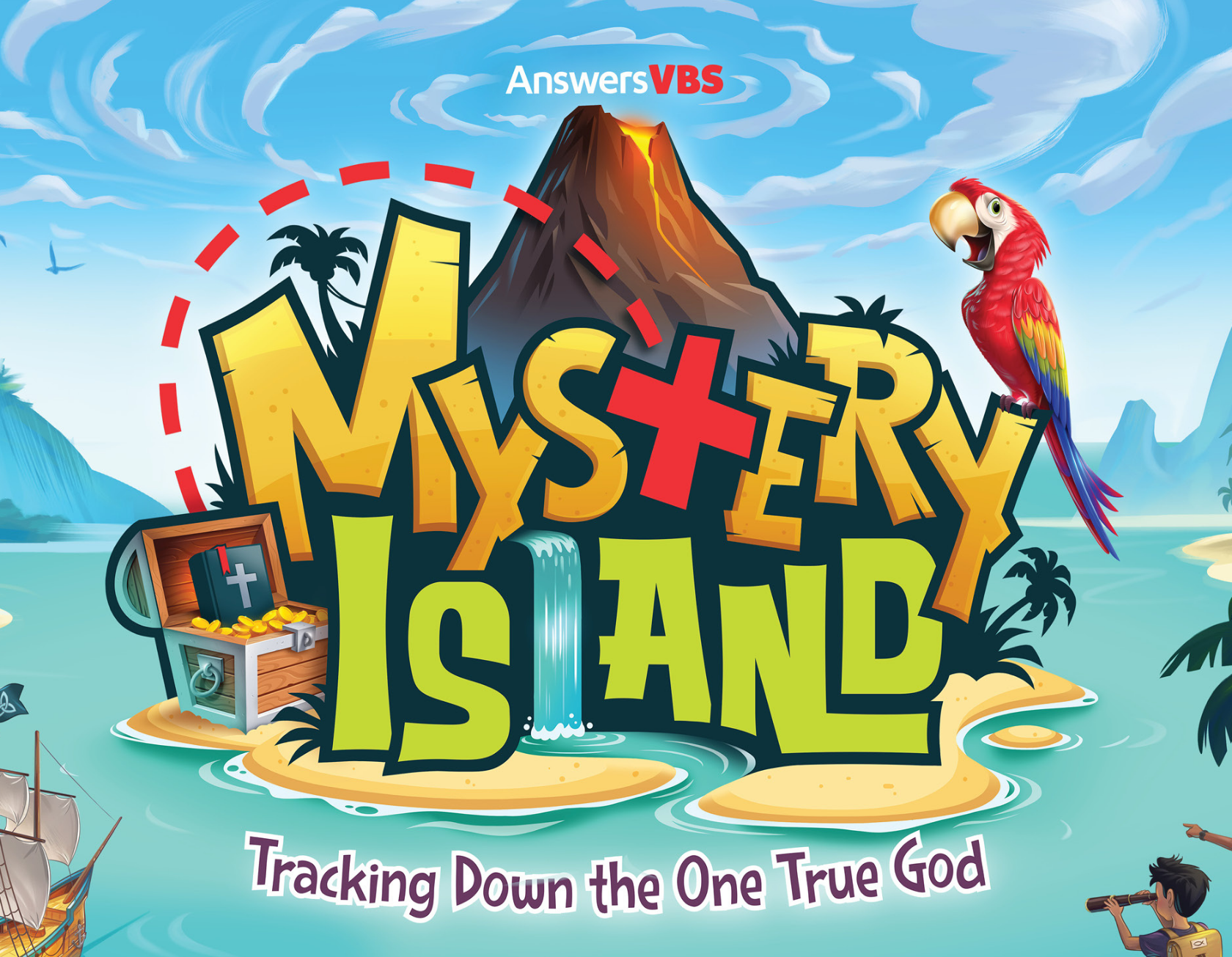 Mystery Island Invite Card - Front