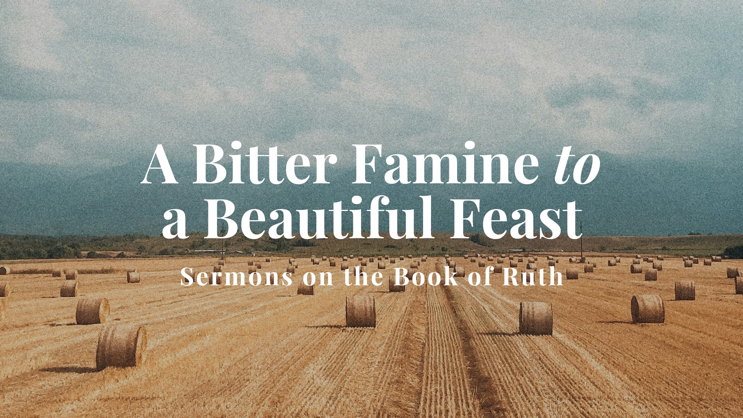 A Bitter Famine to a Beautiful Feast // Sermons on Ruth banner