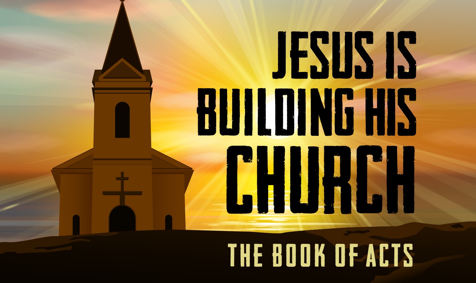 Jesus is Building His Church banner